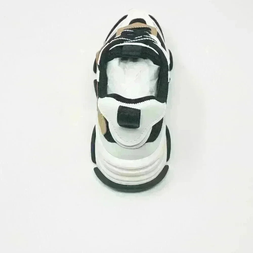 BRAND NEW IN BOX Steve Madden Possession Sneaker White with  Black Stripes Color - Picture 6 of 10
